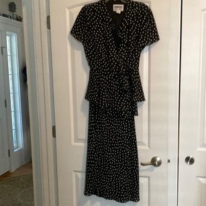 Dani Max vintage dress black with white polka dots. Size 8